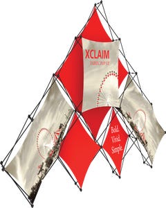 Xclaim 14ft 10 Quad Pyramid Fabric Popup Display Kit 01
