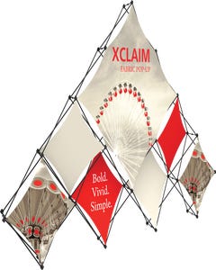 Xclaim 14ft 10 Quad Pyramid Fabric Popup Display Kit 03