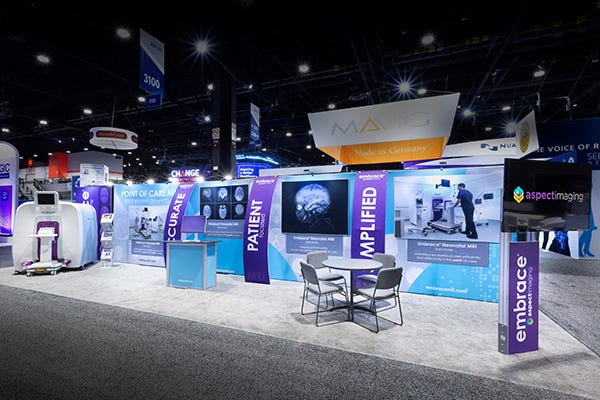 Aspect Imaging 10 x 30 custom modular inline trade show exhibit