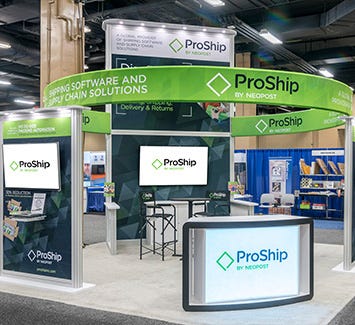 ProShip 20 x 20 custom modular exhibit display for reconfiguration at trade shows